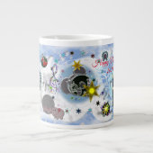 クリスマスサンタクロース靴下専門マグカップ ジャンボコーヒーマグカップ (正面)