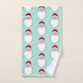 クリスマスサンタクロース風呂タオルがギフトをセット バスタオルセット (ハンドタオル)