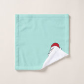 クリスマスサンタクロース風呂タオルがギフトをセット バスタオルセット (ウォッシュタオル)