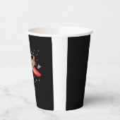 クリスマスサンタクロース飛んでいるパイロット機少年G 紙コップ (左)