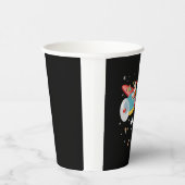 クリスマスサンタクロース飛んでいるパイロット機少年G 紙コップ (右)