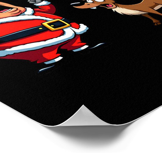 クリスマスサンタクロース食べトランプ彼らはクリスマスのRe ポスター (角)