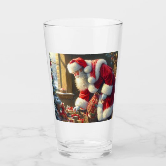 クリスマスサンタクロース3 タンブラーグラス (正面)