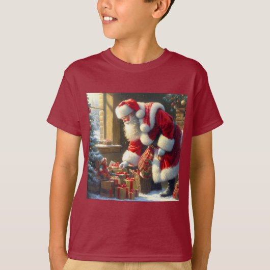 クリスマスサンタクロース3 Tシャツ (正面)