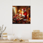 クリスマスサンタクロース4 ポスター (キッチン)