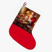 クリスマスサンタクロース4 ラージクリスマスストッキング (正面 (吊り時))