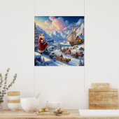 クリスマスサンタクロース6 ポスター (キッチン)