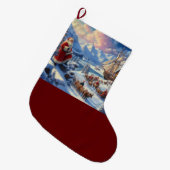 クリスマスサンタクロース6 ラージクリスマスストッキング (正面 (吊り時))