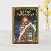 クリスマスサンタクロース カード (黄色い花)