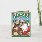 クリスマスサンタクロース&キックイントナカイの雪 シーズンカード (正面)