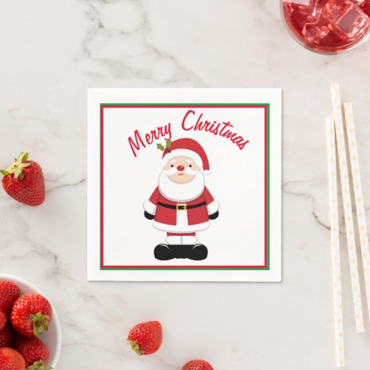 クリスマスサンタクロース スタンダードカクテルナプキン (インサイチュ)