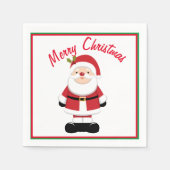 クリスマスサンタクロース スタンダードカクテルナプキン (正面)