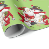 クリスマスサンタクロース&フレンズラッピング紙 ラッピングペーパー (ロールコーナー)