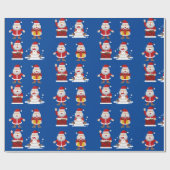 クリスマスサンタクロース(プレゼント付き) ラッピングペーパー (フラット)