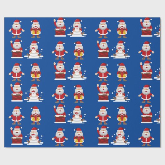 クリスマスサンタクロース(プレゼント付き) ラッピングペーパー (フラット)
