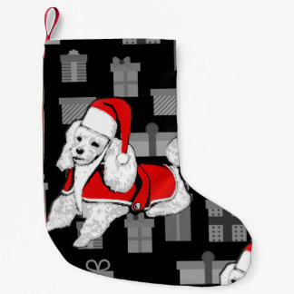 クリスマスサンタクロース・プードル スモールクリスマスストッキング