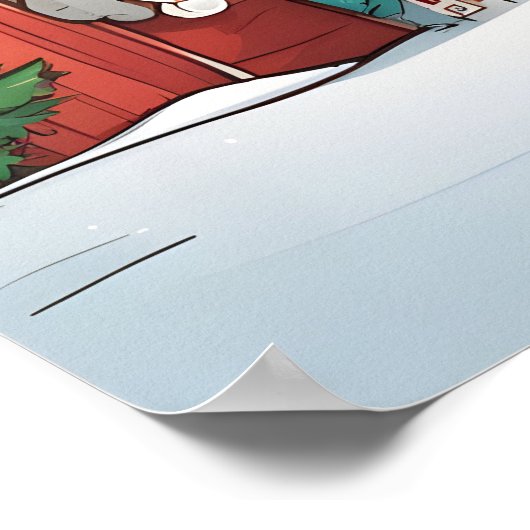 クリスマスサンタクロース ポスター (角)