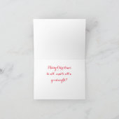 クリスマスサンタクロース&ポーラベアフォールディングカード サンキューカード (内部)