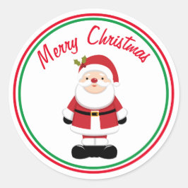クリスマスサンタクロース ラウンドシール