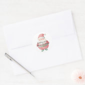 クリスマスサンタクロース ラウンドシール (封筒)