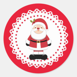 クリスマスサンタクロース ラウンドシール