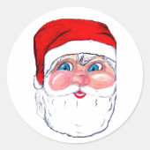 クリスマスサンタクロース ラウンドシール (正面)