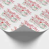 クリスマスサンタクロー玩具会社ノースポール ラッピングペーパー (角)