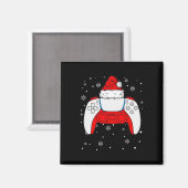 クリスマスサンタゲーマーコントローラー少年たちキッズティーンG マグネット (正面/裏面)