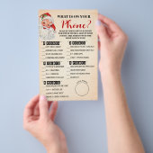 クリスマスサンタゲームカードに何がある チラシ (ハンドル)