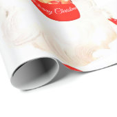 クリスマスサンタコビデ–19マスクメリーおもしろい挨拶 ラッピングペーパー (ロールコーナー)