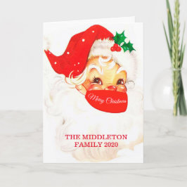 クリスマスサンタコロナマスクソーシャル配布赤 カード