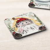 クリスマスサンタコースター（6セット） コースター (左側)