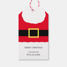 クリスマスサンタコートレッドギフトラベル ギフトタグ