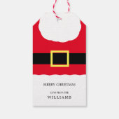 クリスマスサンタコートレッドギフトラベル ギフトタグ (裏面)