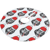 クリスマスサンタゴリラ ブラッシュドポリエステルツリースカート (アングル)