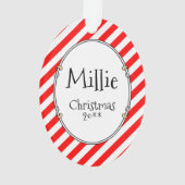 クリスマスサンタゴルデンドール（ゴールデンレッド）犬かわいい オーナメント (裏面)