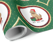 クリスマスサンタゴルデンドール（ゴールデンレッド）犬かわいい ラッピングペーパー (ロールコーナー)