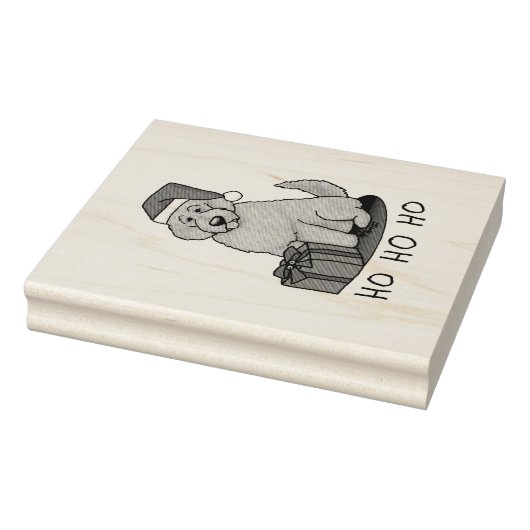 クリスマスサンタゴルデンドール（ゴールデンレッド）犬かわいい ラバースタンプ (スタンプ)