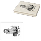 クリスマスサンタゴルデンドール（ゴールデンレッド）犬かわいい ラバースタンプ (押印)