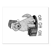 クリスマスサンタゴルデンドール（ゴールデンレッド）犬かわいい ラバースタンプ (インプリント)