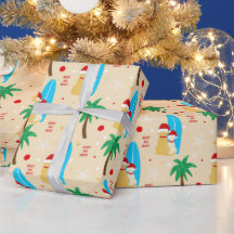 クリスマスサンタサーフィンドッグタンギフトラップ転が