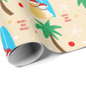 クリスマスサンタサーフィンドッグタンギフトラップ転が ラッピングペーパー (ロールコーナー)