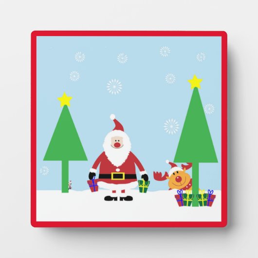 クリスマスサンタシーン フォトプラーク (正面)