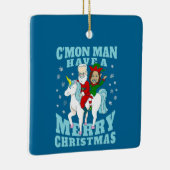 クリスマスサンタジョーバイデン氏カマラハリスユニコーン セラミックオーナメント (右)