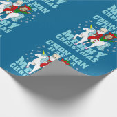 クリスマスサンタジョーバイデン氏カマラハリスユニコーン ラッピングペーパー (角)