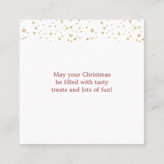 クリスマスサンタジンジャーブレッドマンエンクロージャカード エンクロージャーカード (裏面)