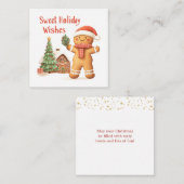 クリスマスサンタジンジャーブレッドマンエンクロージャカード エンクロージャーカード (正面/裏面)