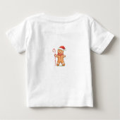 クリスマスサンタジンジャーブレッドマンTシャツ ベビーTシャツ (裏面)