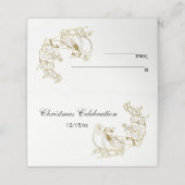 クリスマスサンタスそり#3プレイスエスコートカード金ゴールド プレイスカード (外部開封)