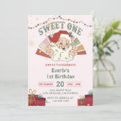 クリスマスサンタスウィートワンの誕生日パーティー 招待状 (スタンド正面)